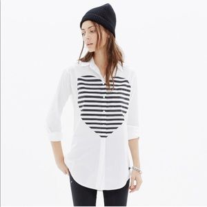 Madewell heartbeat oversized button down